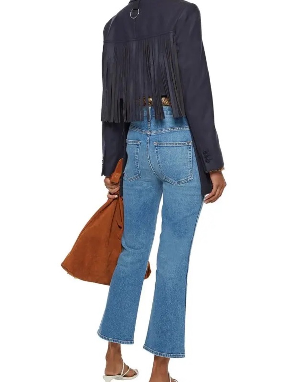 KHAITE Benny faded high-rise kick-flare jeans – Vintage Blue - Picture 4 of 8